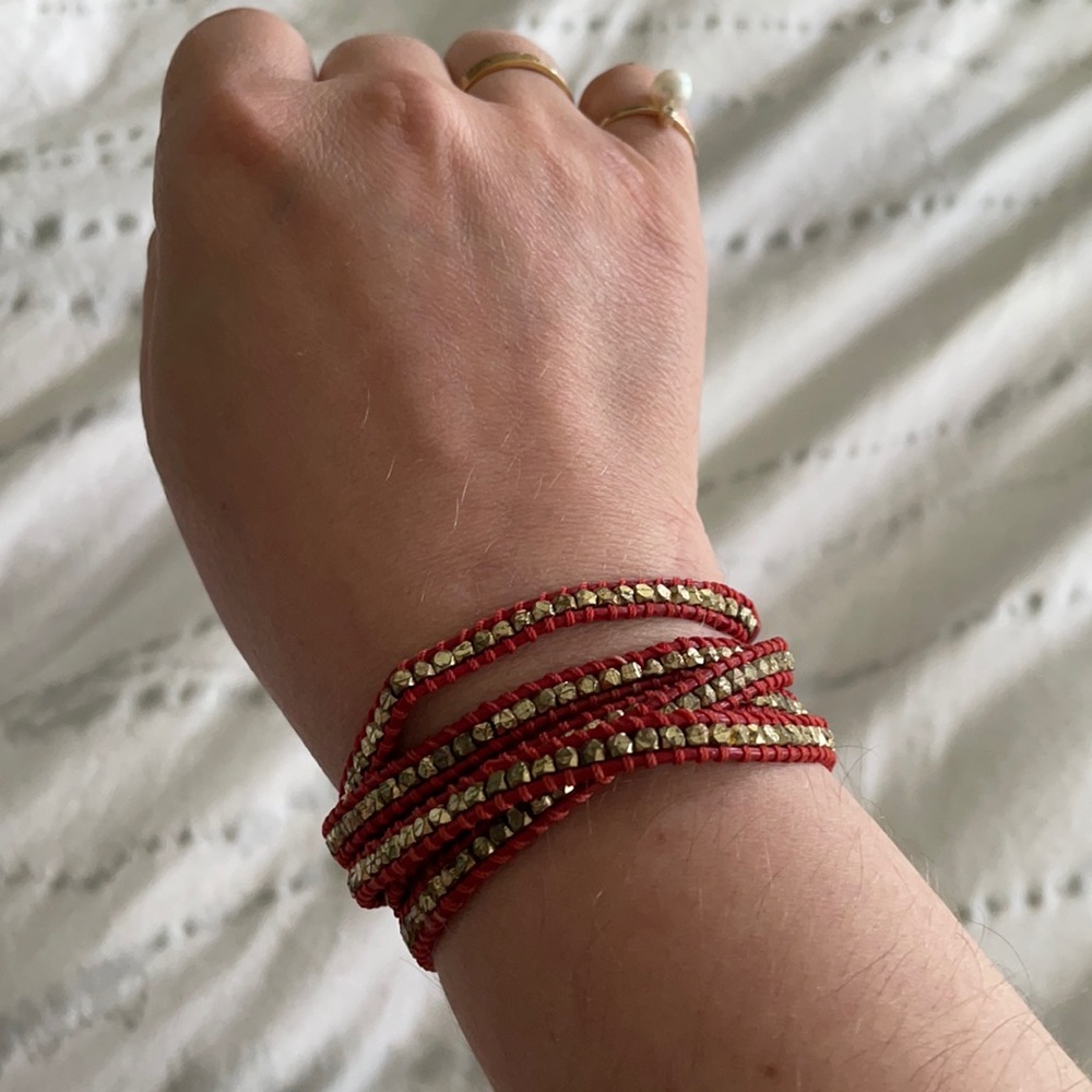 Leather wrap bracelet